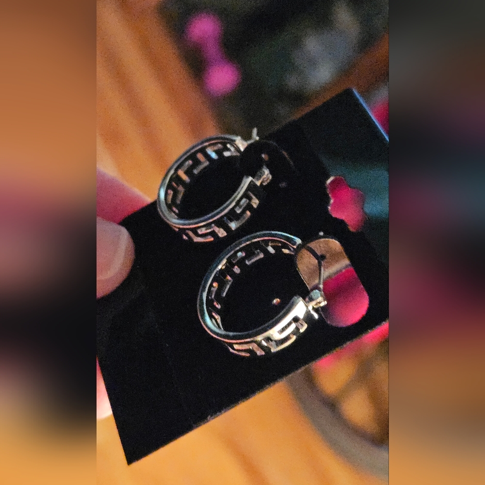 Silvertone earrings